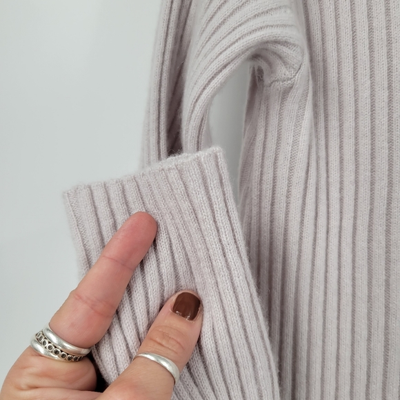 EILEEN FISHER Italian Cashmere Tunic Sweater Chalk - Picture 8 of 15
